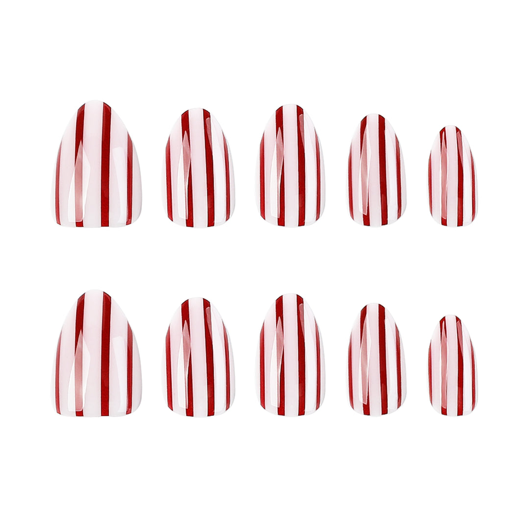 Artistic nail art with striped design Bowlift