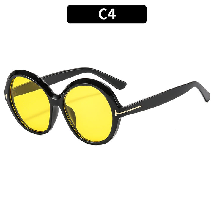 Fashionable Oversized Round Sunglasses
