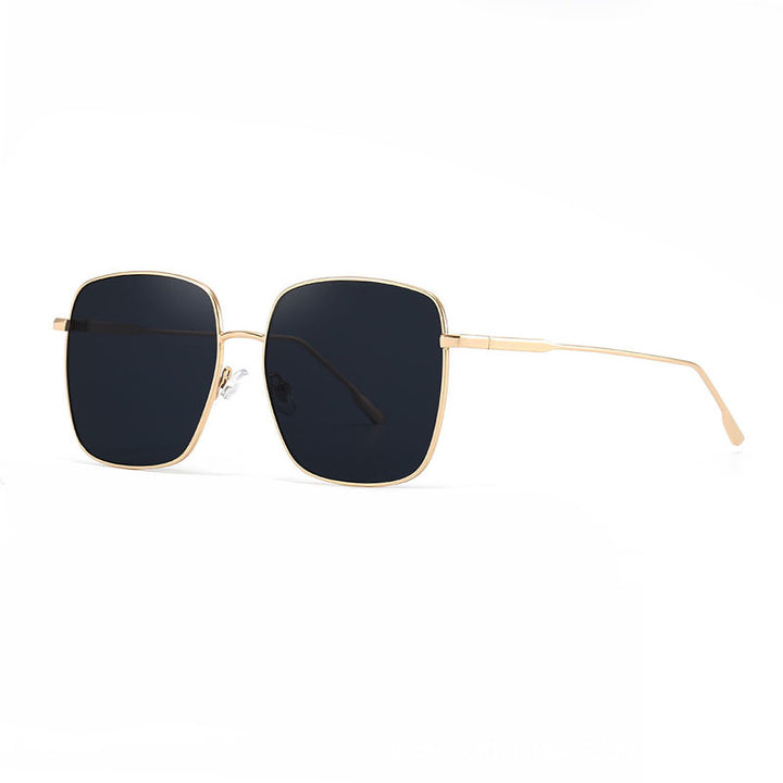 Women's sunglasses with modern square stainless steel frame and polarized lenses Bowlift