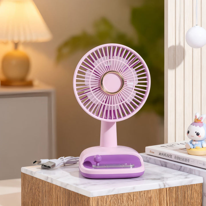 Ladies table fan with flexible tilt angle Bowlift