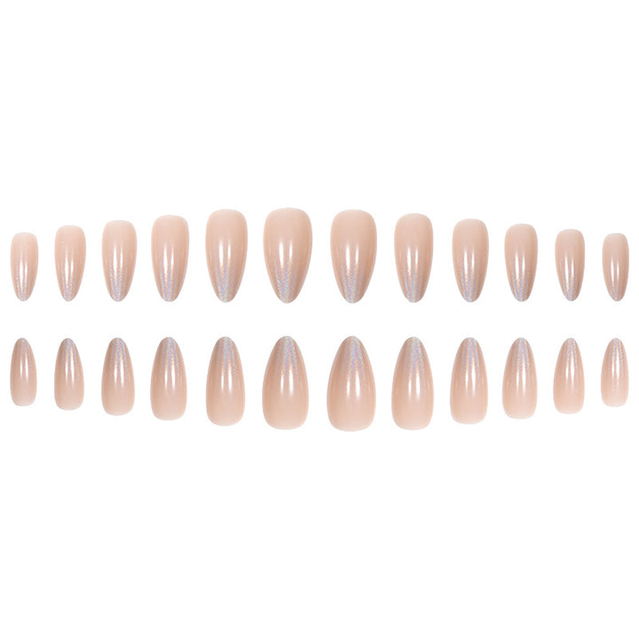 Glamorous Long Stiletto Press-On Nails with Holographic Finish Bowlift