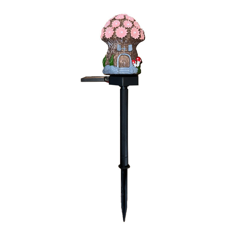 Welcoming Birdhouse Solar Pathway Stake Light With Dusk-To-Dawn Sensor Bowlift
