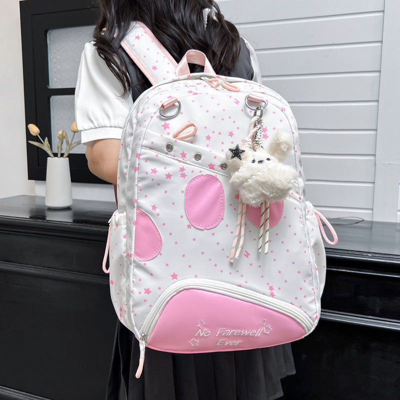 Star-Patterned Adventure Backpack Bowlift