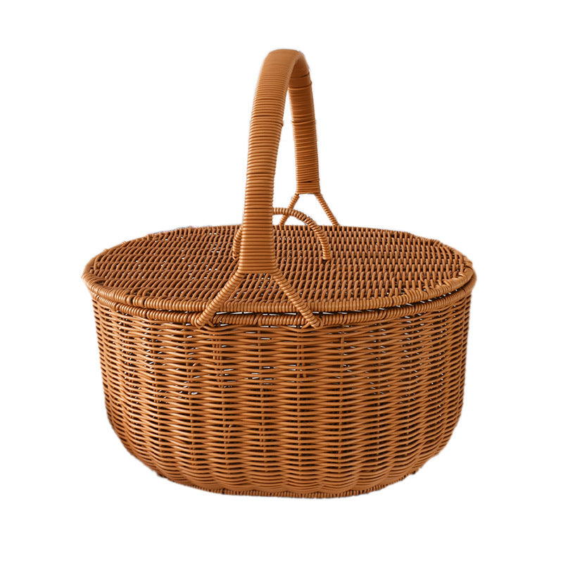 Artisan Woven Picnic Basket Bowlift