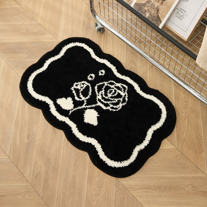 Heart-Shaped Decorative Bath Mat Bowlift