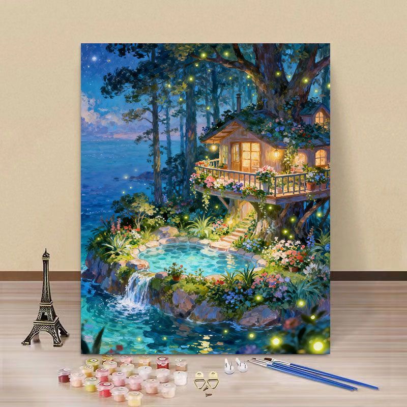 Dreamy Fantasy Landscape Paint by Numbers Kit Bowlift