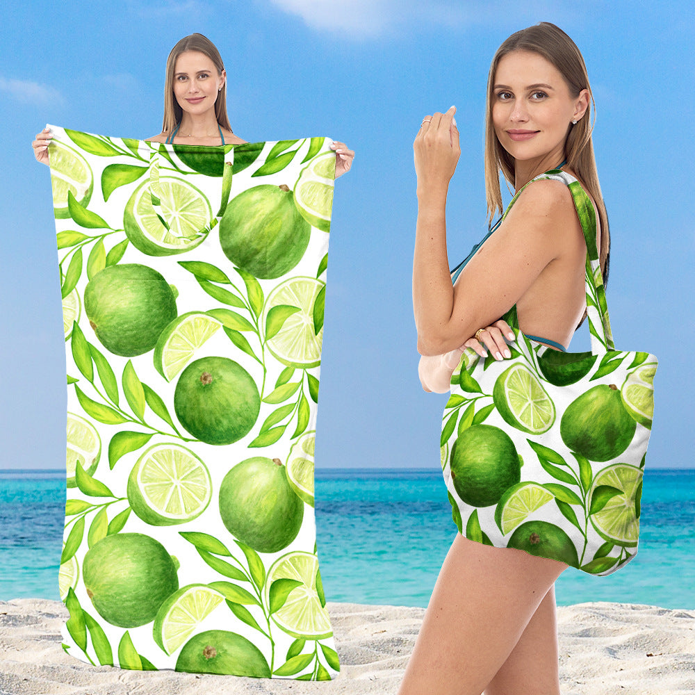 Beach towel with integrated carrying bag Bowlift