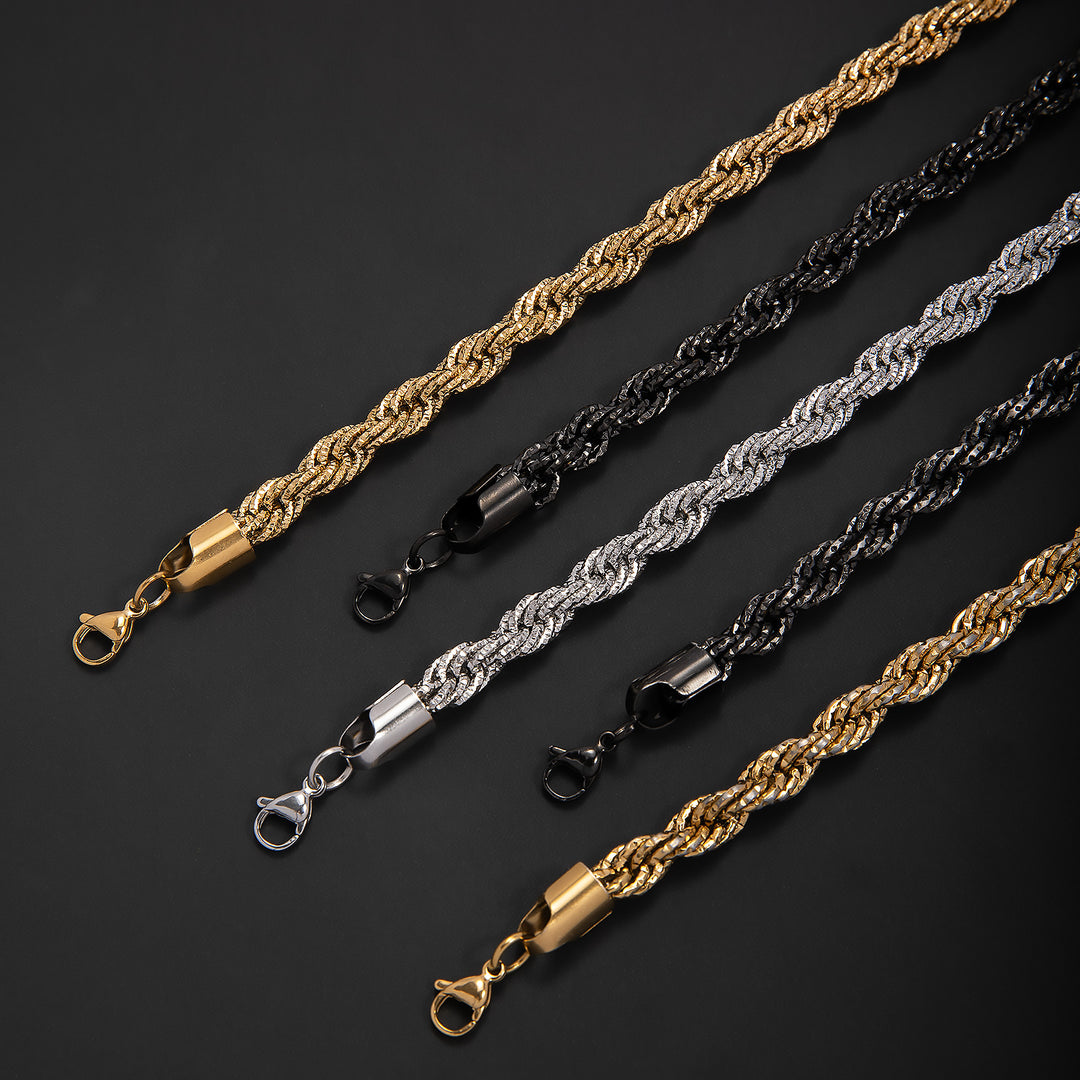 Braided Gold Statement Bracelet Bowlift