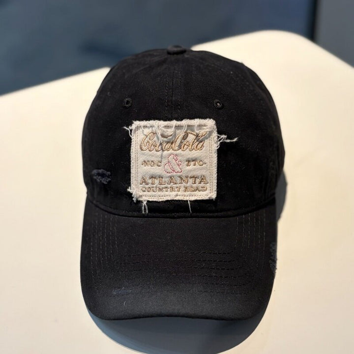 Unisex Vintage-Inspired Distressed Cap Bowlift