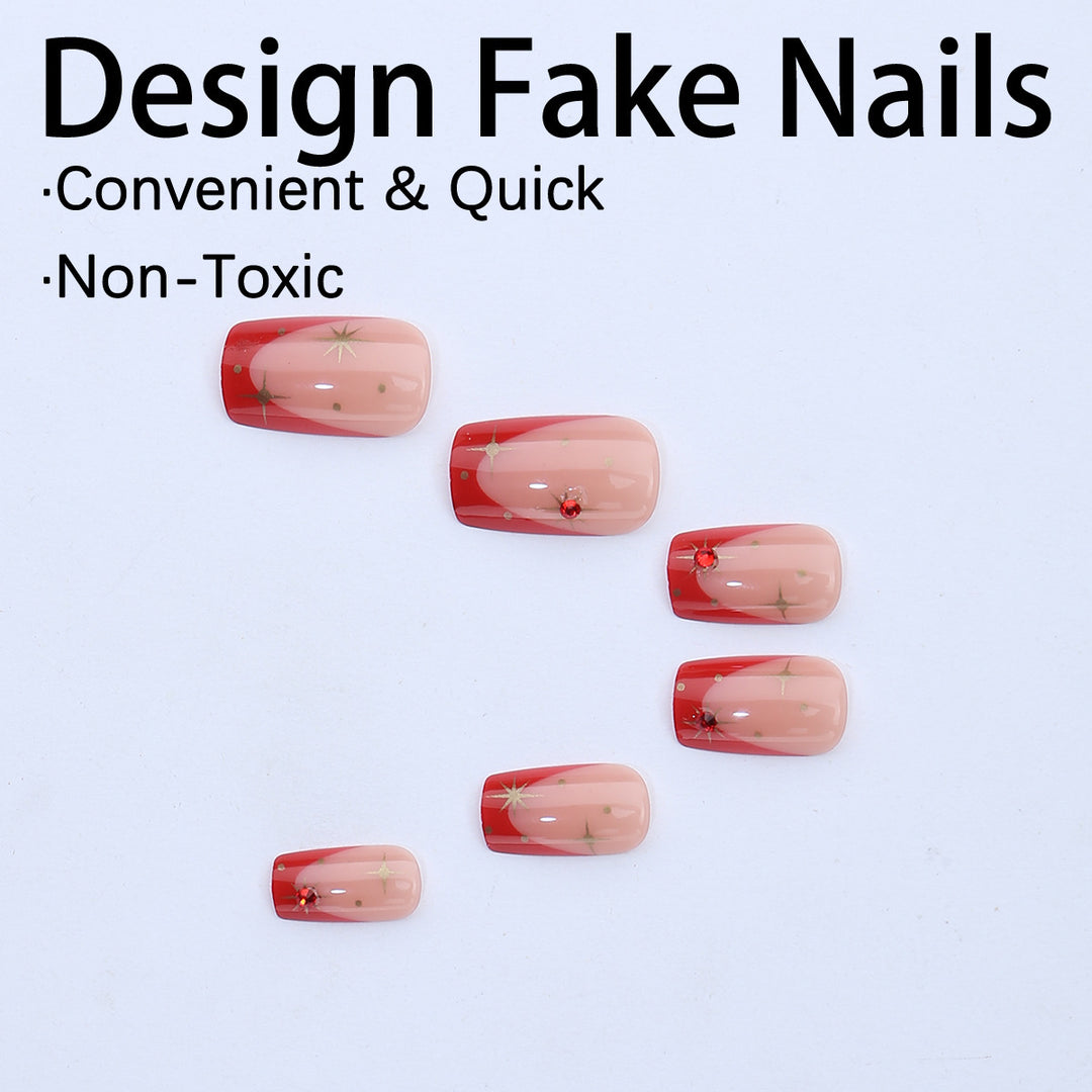 Nail set with glamorous accents Bowlift