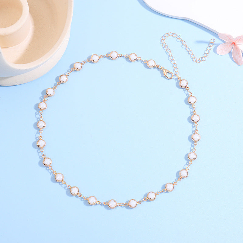 Floral Charm Choker Necklace Bowlift 1788164322