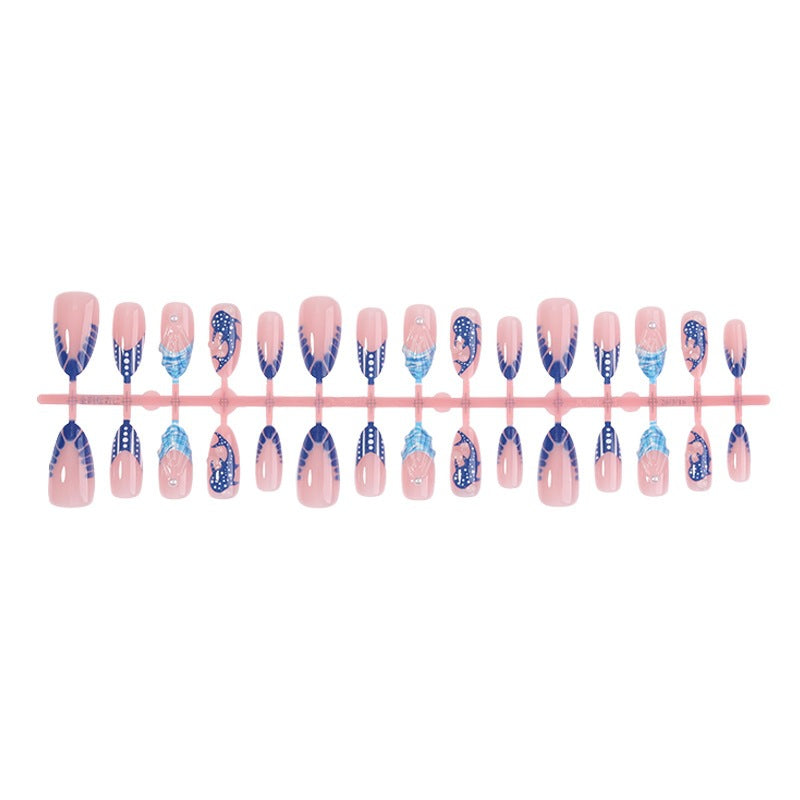 Acrylic nail set with elegant designs and glamorous accents Bowlift