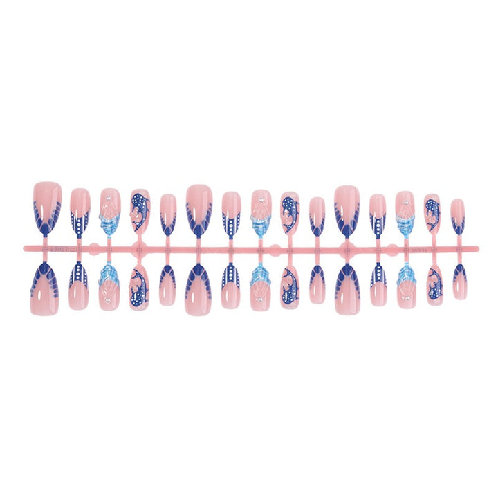 Acrylic nail set with elegant designs and glamorous accents Bowlift