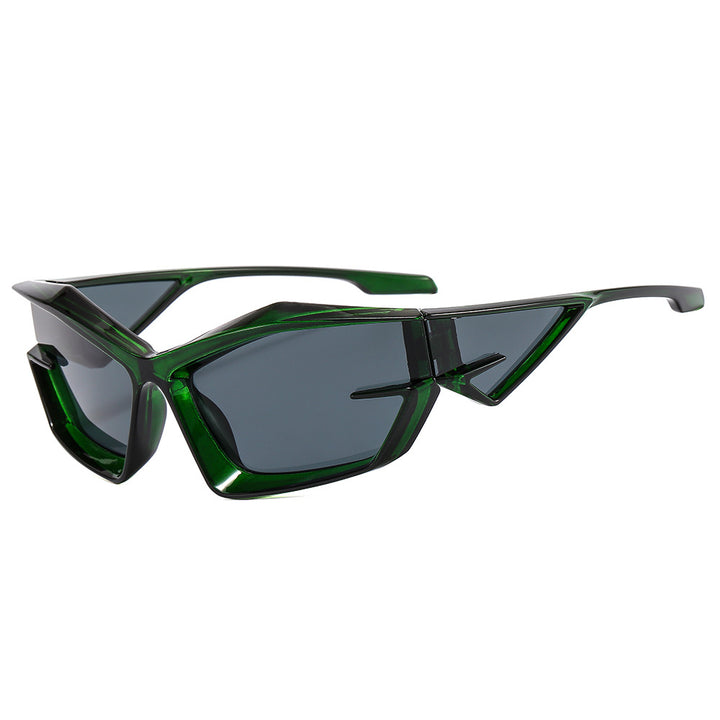 Women futuristic sunglasses with unique polygon design Bowlift