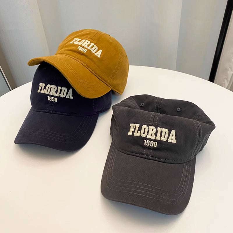 Men's Embroidered Cotton Adjustable Baseball Cap Bowlift