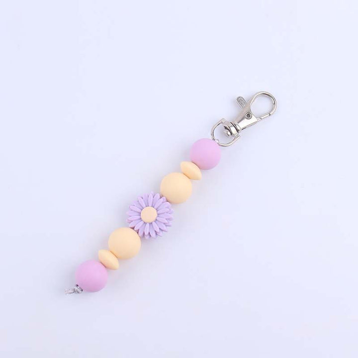 Decorative Silicone Beaded Keychain Holder Bowlift