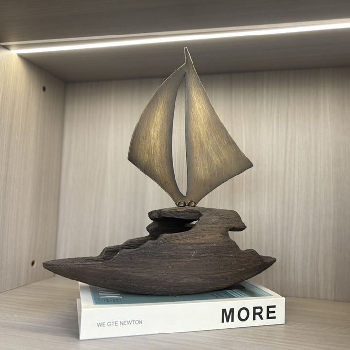Artistic Sailboat Decorative Sculpture