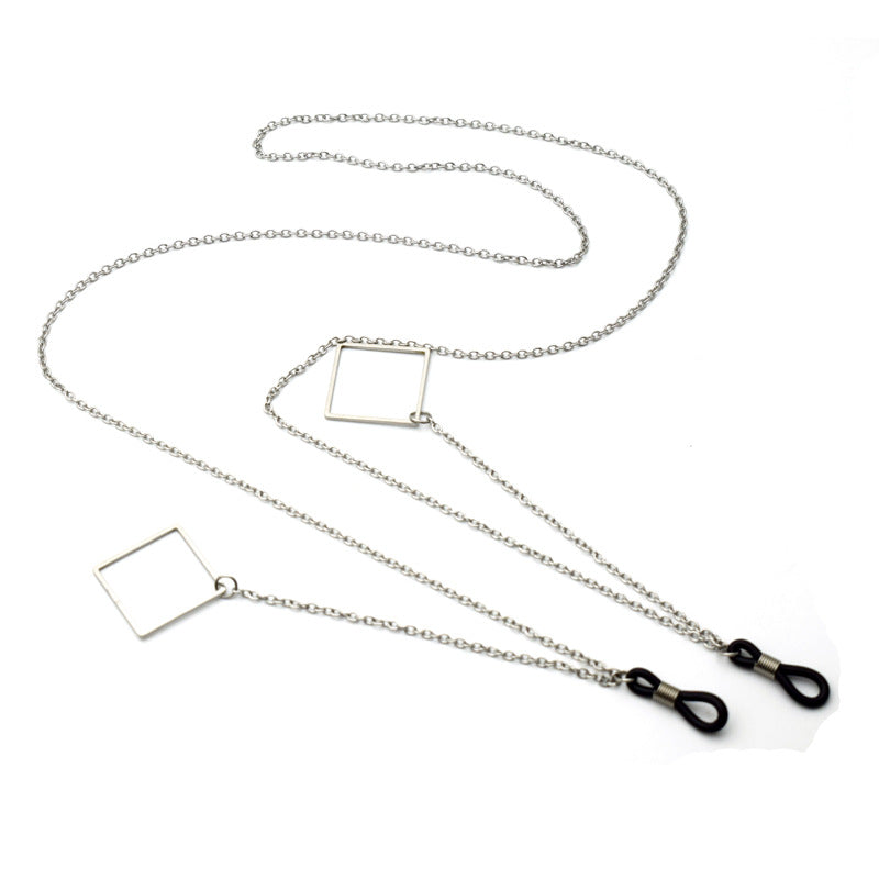 Stylish Geometric Chain Eyewear Holder Bowlift