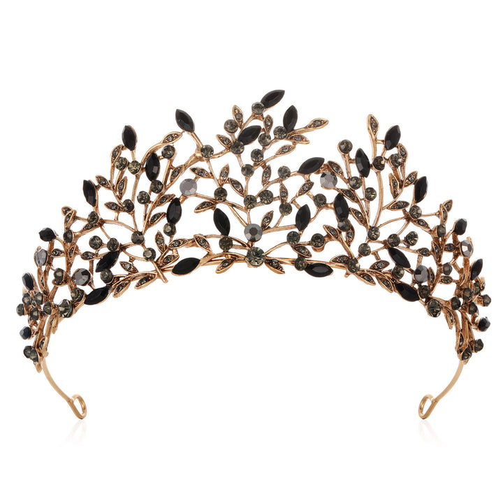 Ladies Elegant Headband with Floral Decorations and Rhinestones Bowlift
