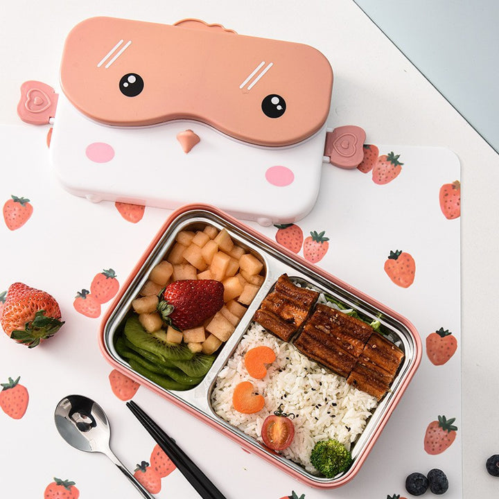 Cartoon-Themed Multi-Compartment Lunch Box