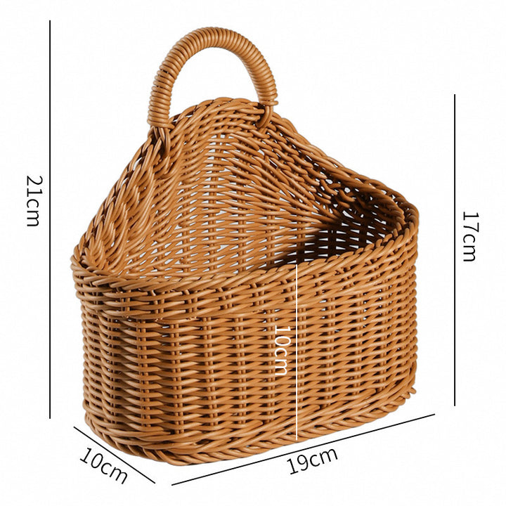 Women Handcrafted Rattan Storage Basket with Handle Bowlift