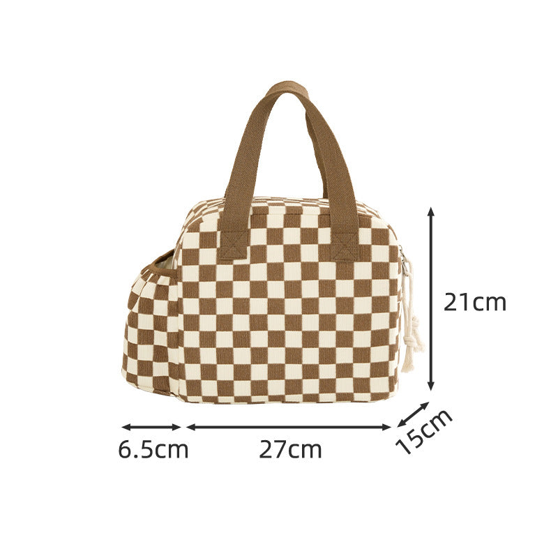 Insulated Lunch Tote with Beverage Holder Bowlift