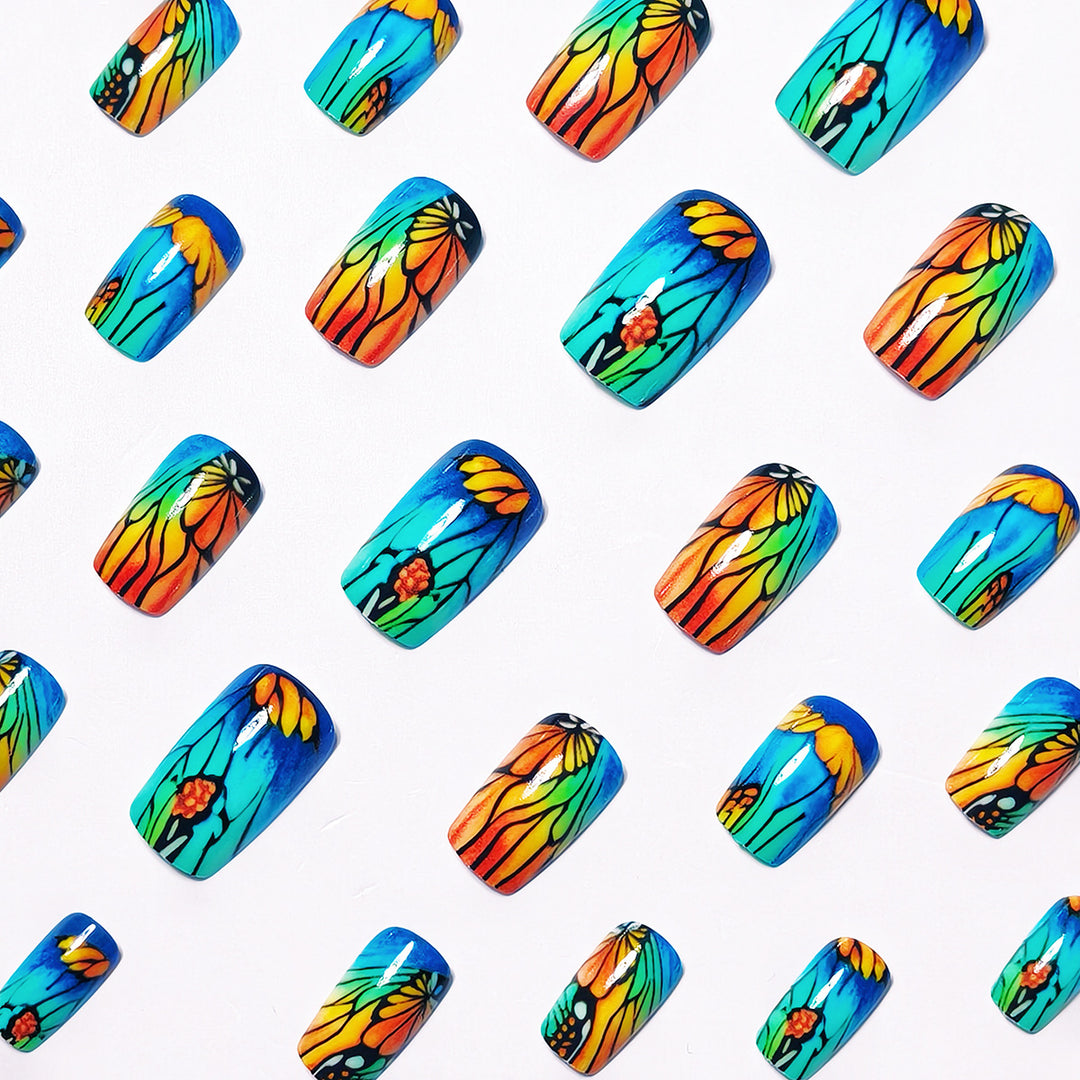 Floral Artistic Nail Art Bowlift