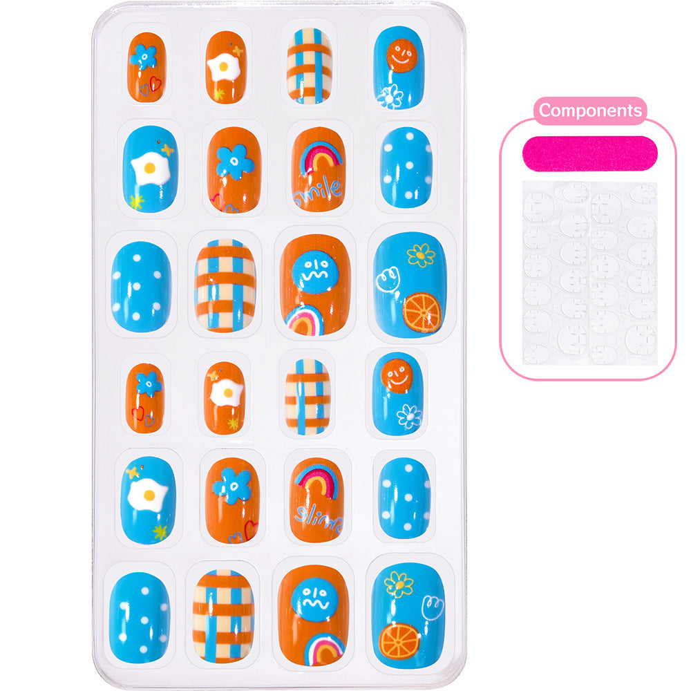 Themed Summer Beach Nail Art Press-On Nails Bowlift