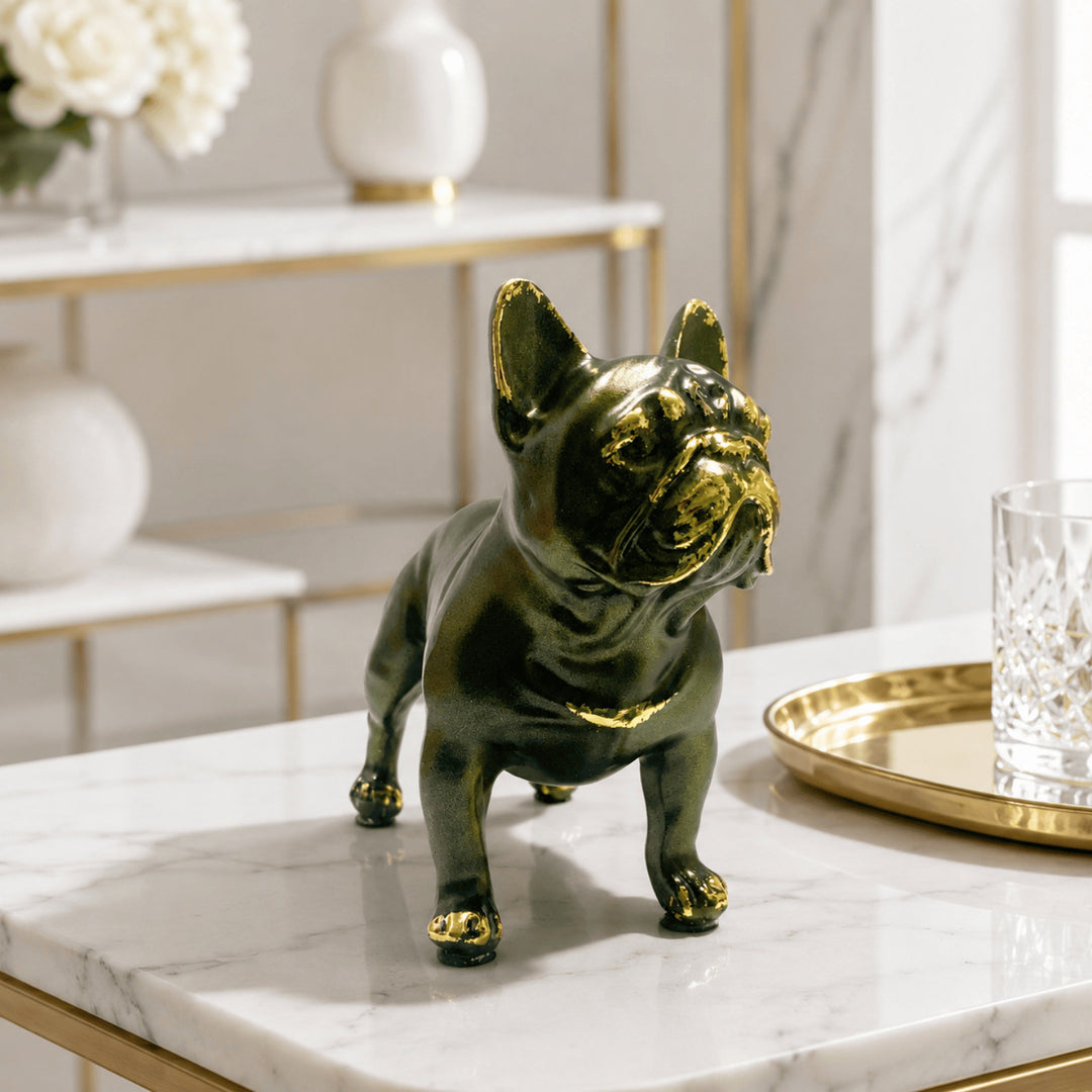 Decorative figure of a French Bulldog Bowlift