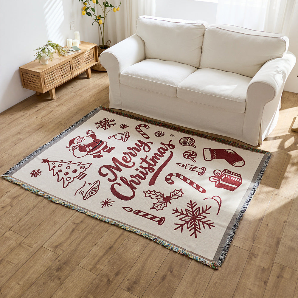 Festive Holiday Themed Throw Blanket