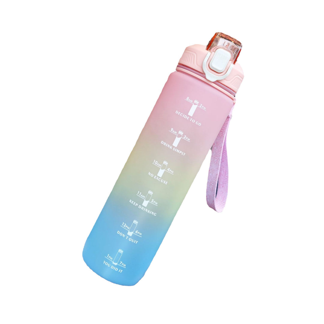Women's Motivation Water Bottle with Time Markings Bowlift