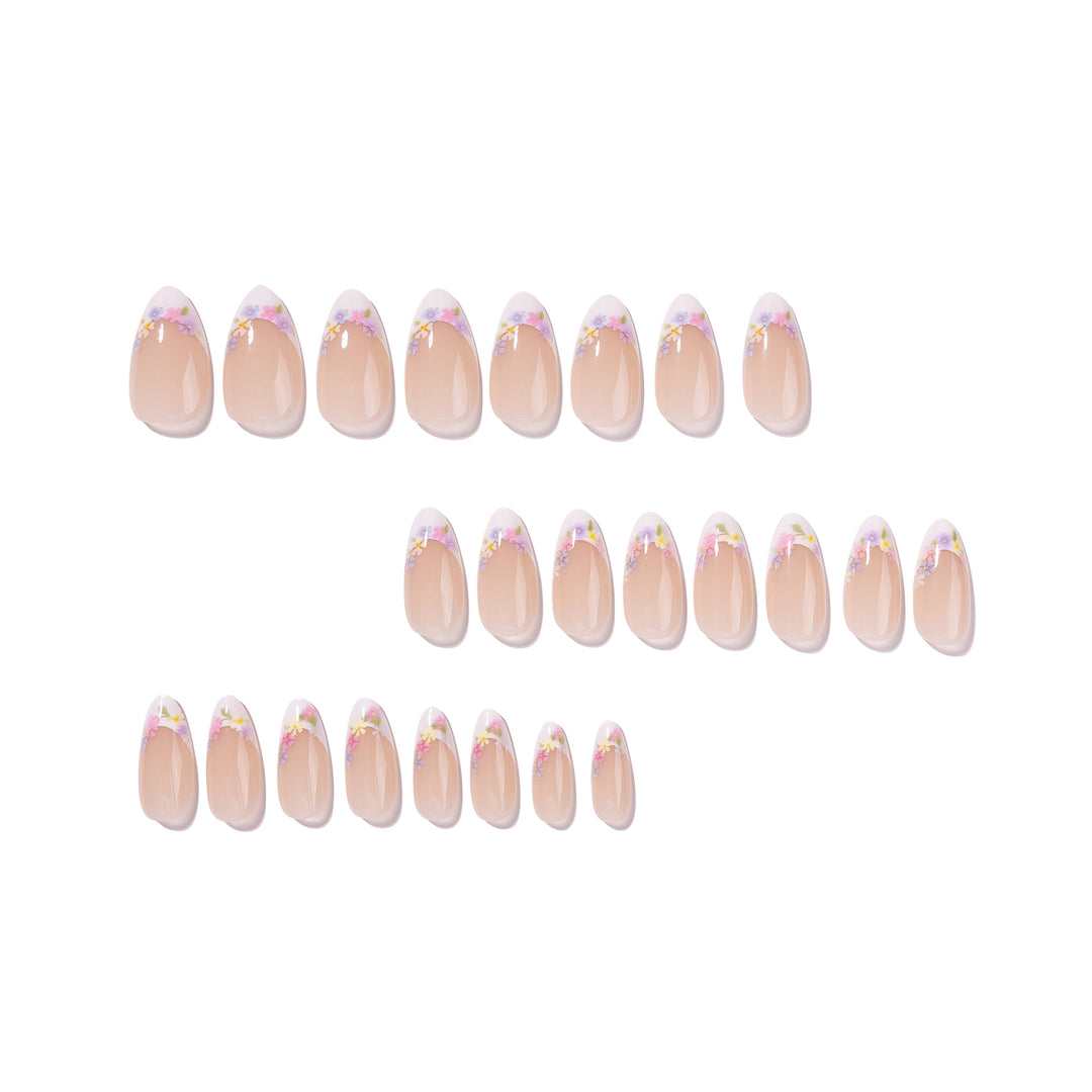 Stylish stiletto nails with floral design Bowlift