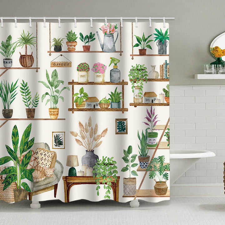 Floral Lavender Pattern Shower Curtain Bowlift