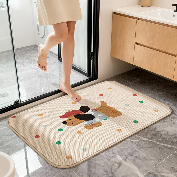 Cute Cartoon Cat Bath Mat Bowlift