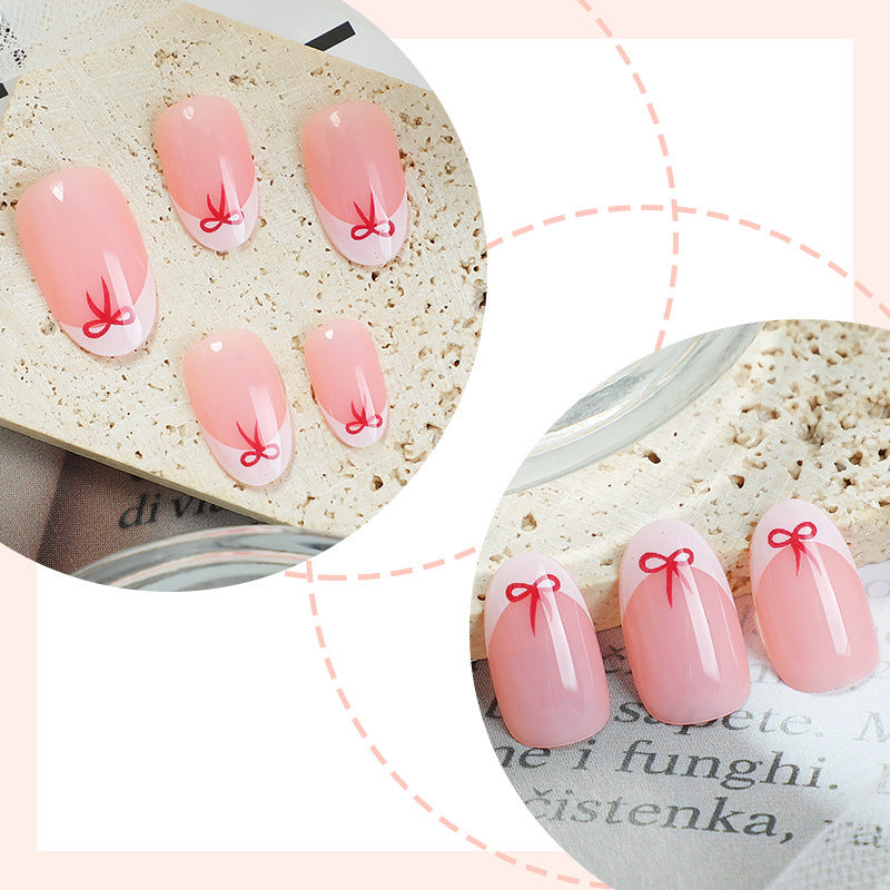 Nail art set with delicate bow designs Bowlift