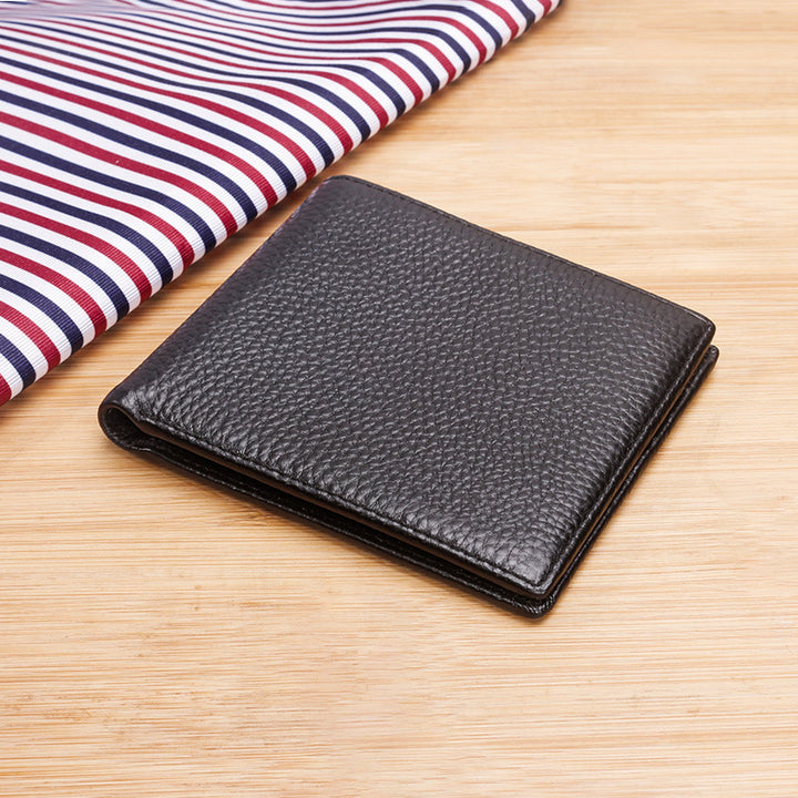 Textured Leather Bi-fold Wallet Bowlift