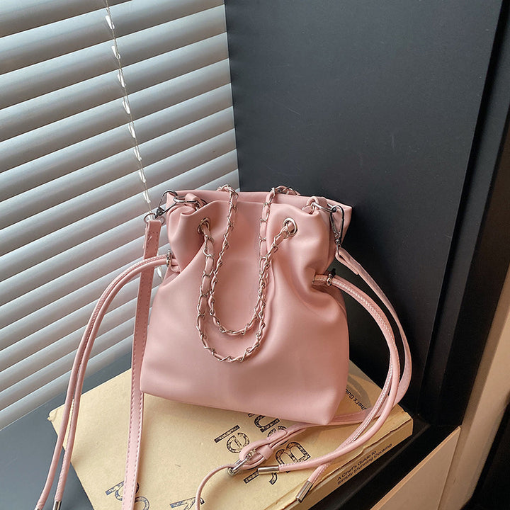 WoChic Slouchy Leather Bucket Bag Bowlift