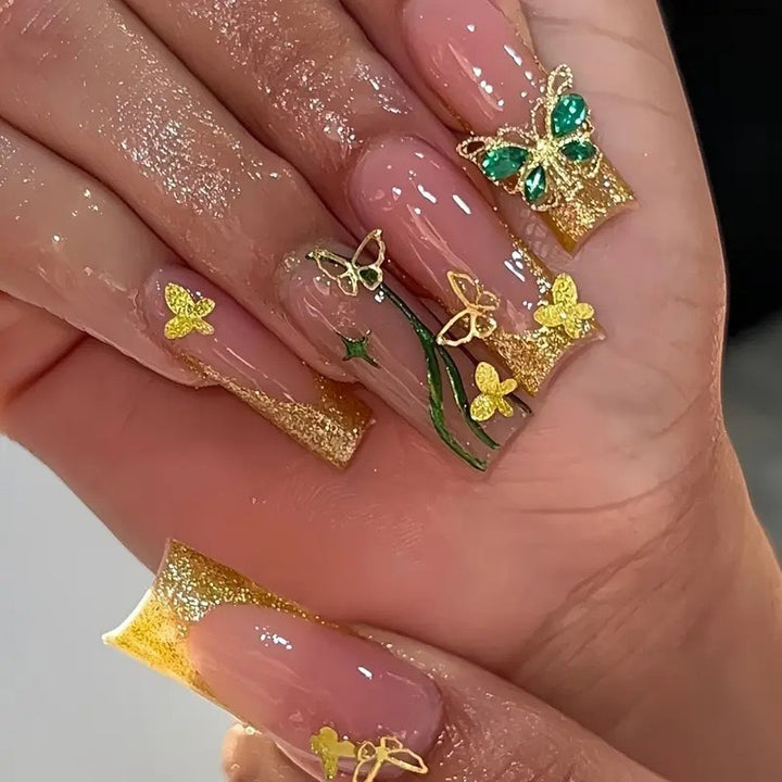 Decorative 3D Butterfly Nail Art Extensions Bowlift