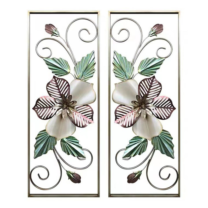 Decorative Floral Metal Wall Art Panels Bowlift