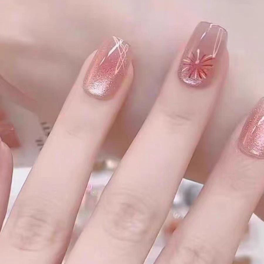 Premium Glitter Press-On Nail Set Bowlift