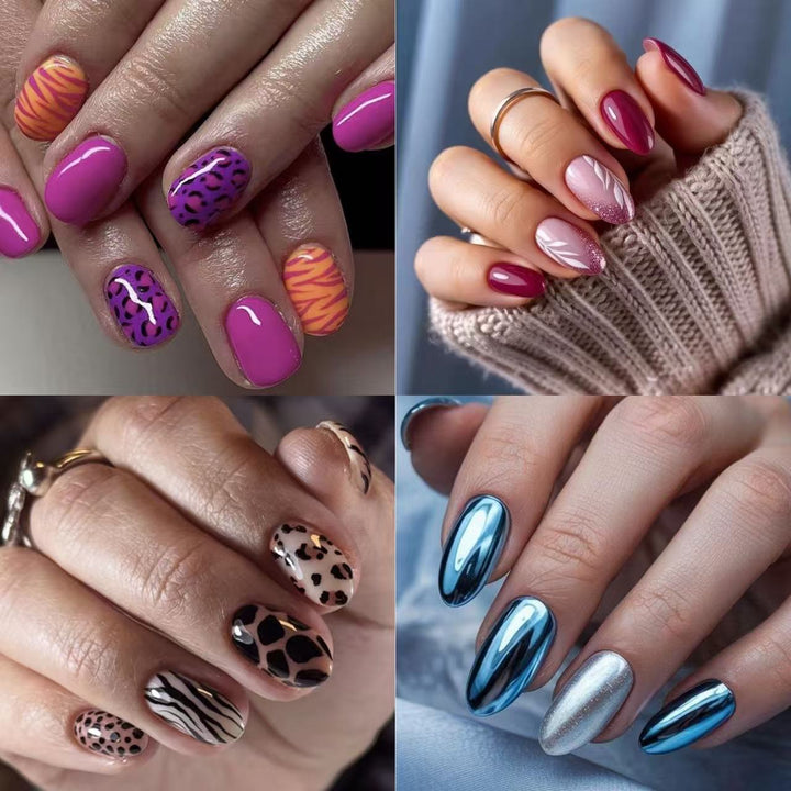 Colored Artificial Nail Set Bowlift