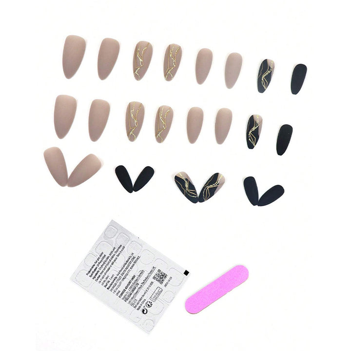 Luxury Abstract Art Press-On Nail Set Bowlift