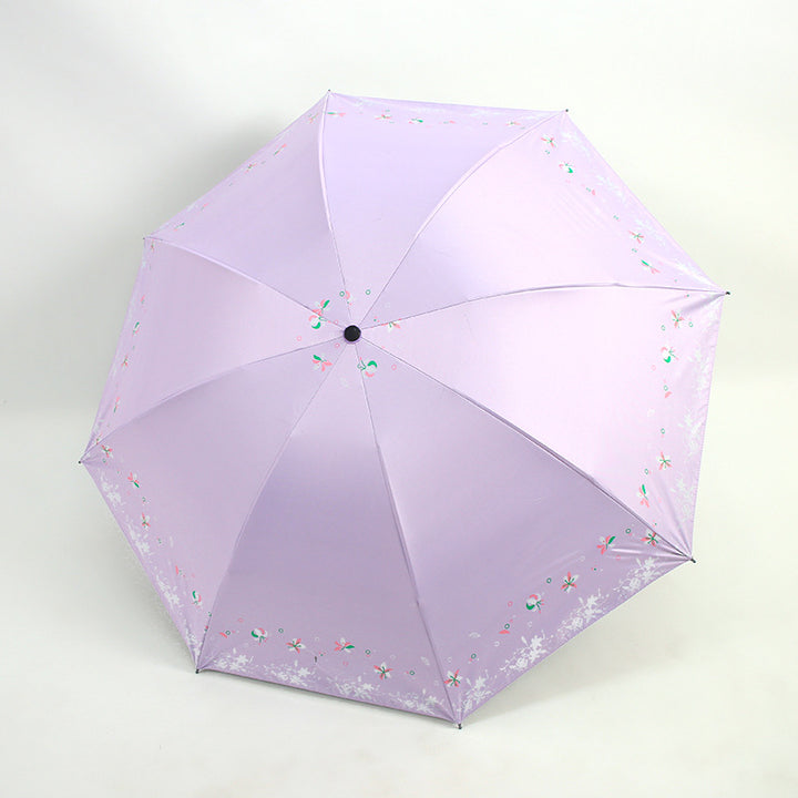 Women's Foldable Umbrella with Floral Patterns Bowlift