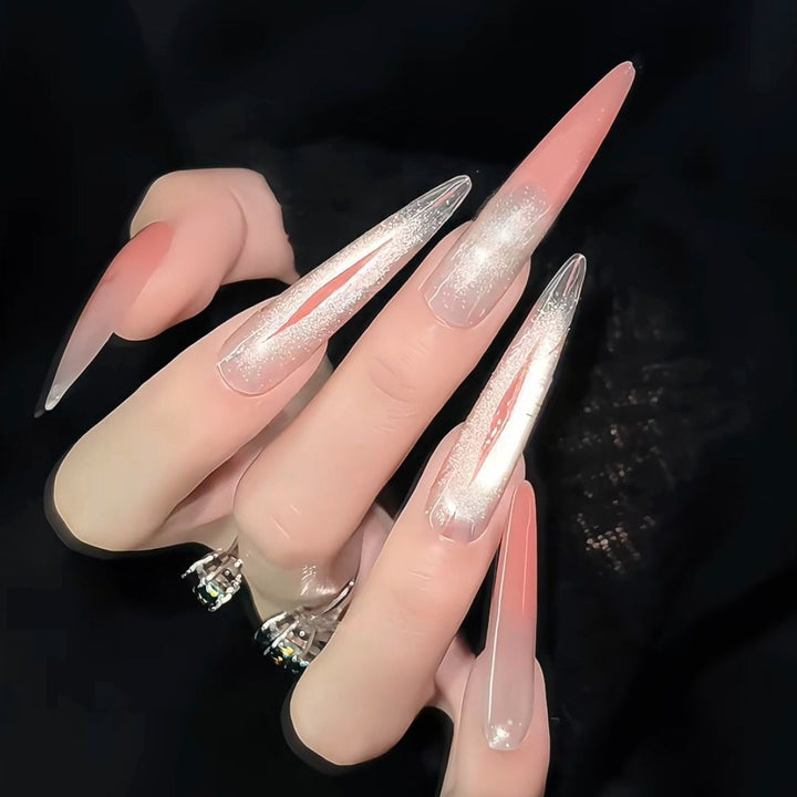 Artistic Long Stiletto Nail Enhancements Bowlift