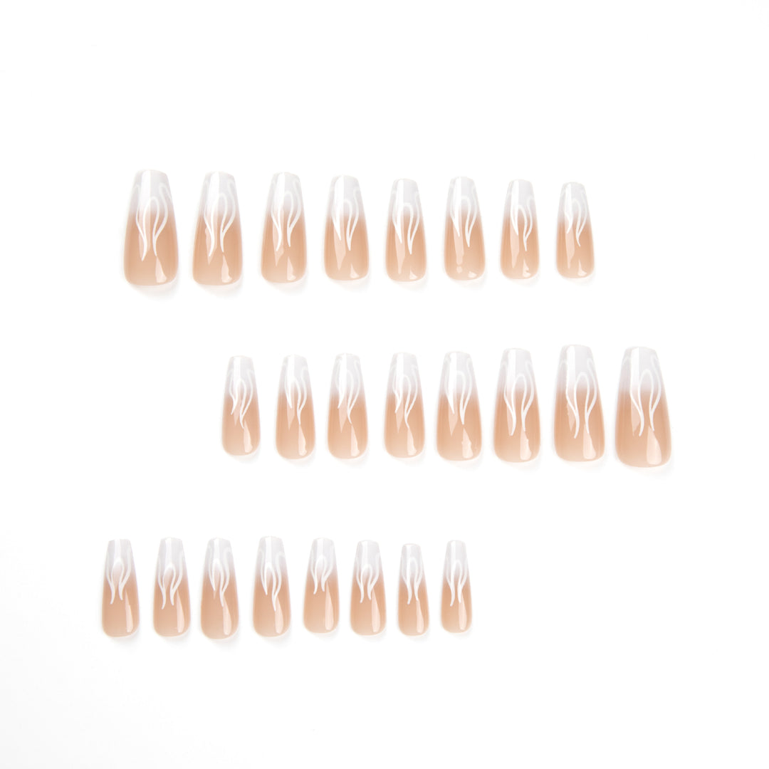 Artificial Nail Art with Fiery Accents Bowlift