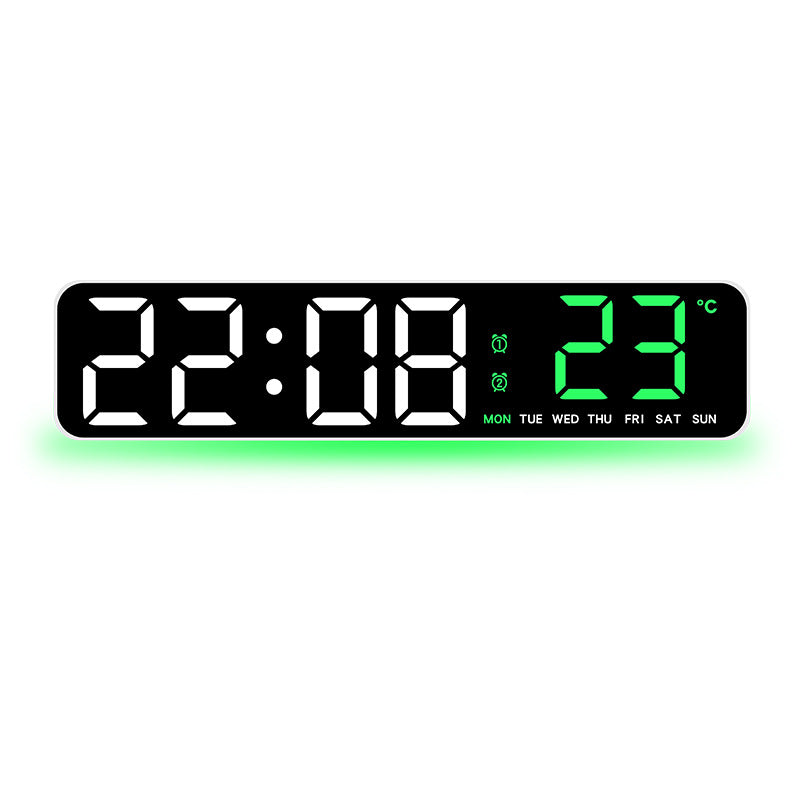 Digital LED alarm clock with temperature and day of the week digits Bowlift