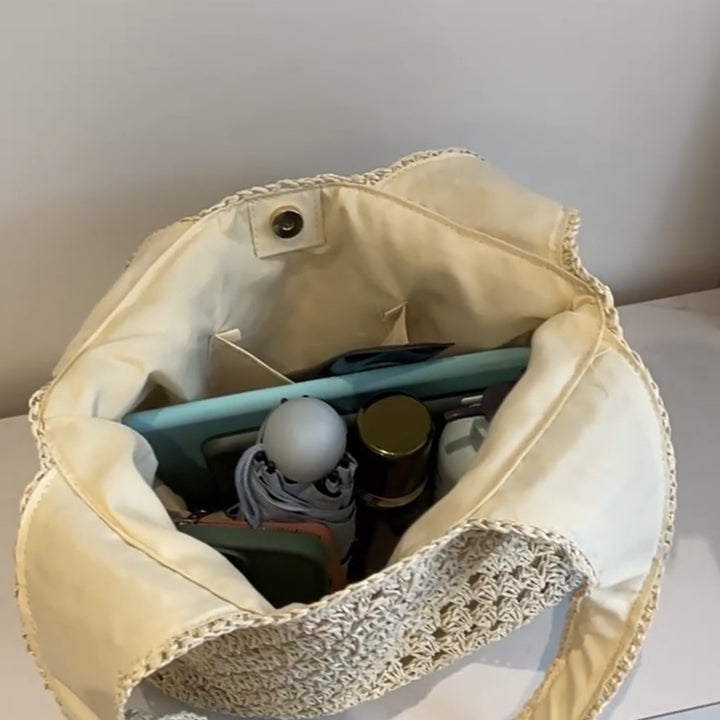 Handbag with Exquisite Woven Structure Bowlift
