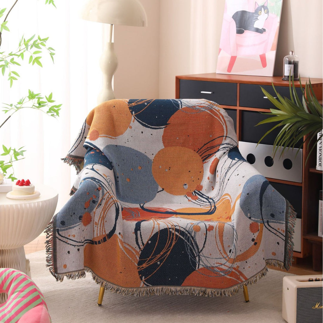 Abstract Art Textured Throw Blanket