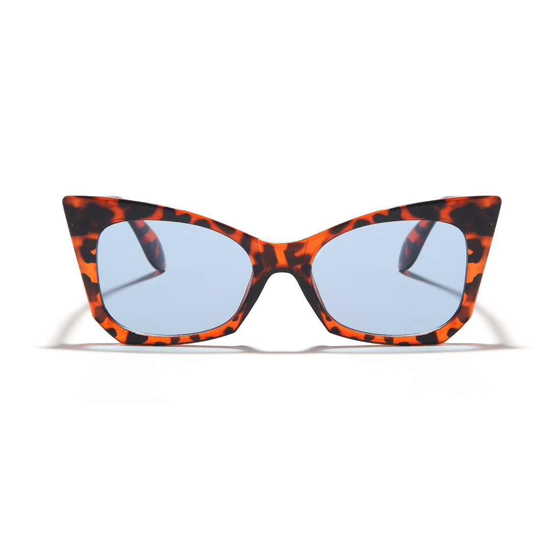 Women's sunglasses in trendy cat-eye design with striking leopard pattern Bowlift