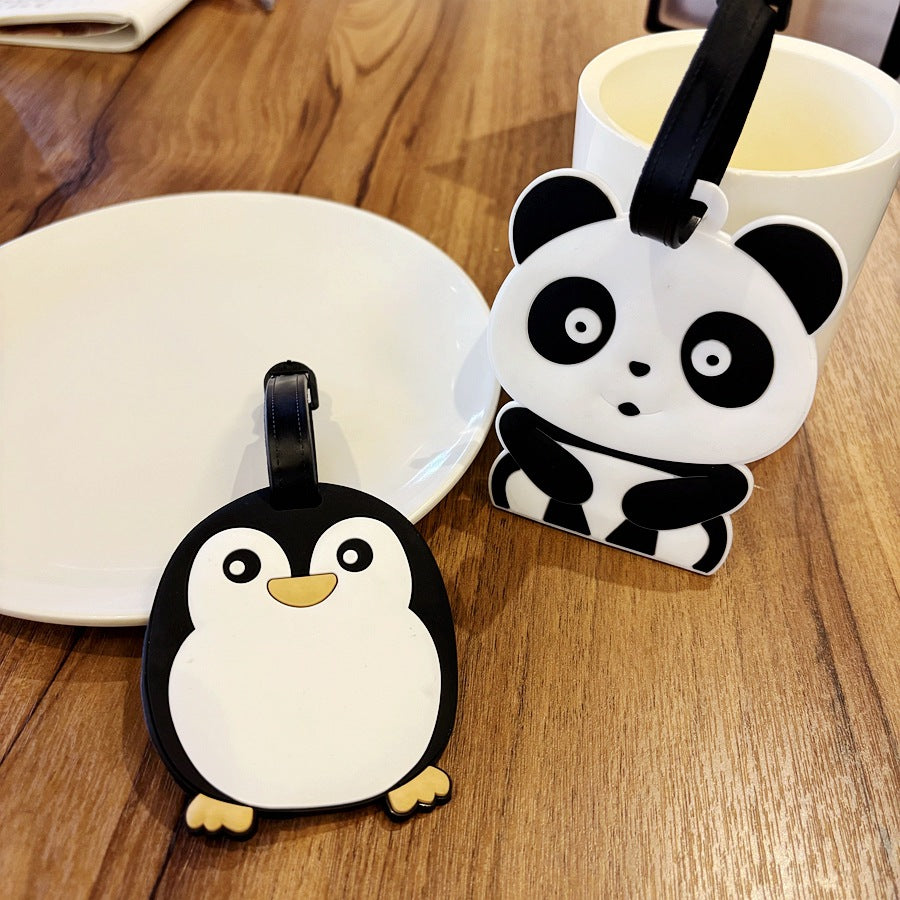 Cute Panda-Themed Luggage Tag Bowlift